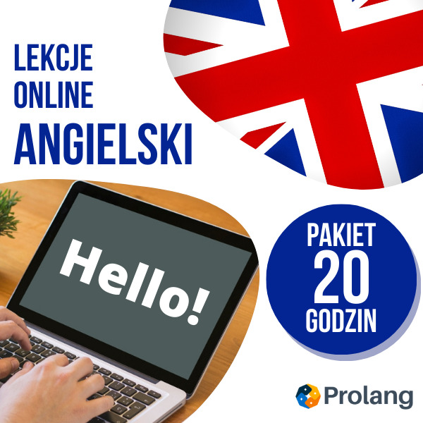 ANGIELSKI - Pakiet 20 indywidualnych godzin zajęć ONLINE (120zł / godz.)