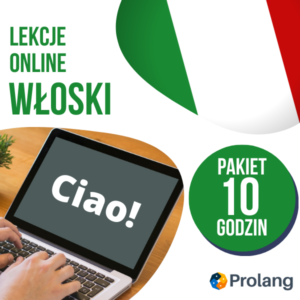 WŁOSKI - Pakiet 10 indywidualnych godzin zajęć ONLINE (125zł / godz.)