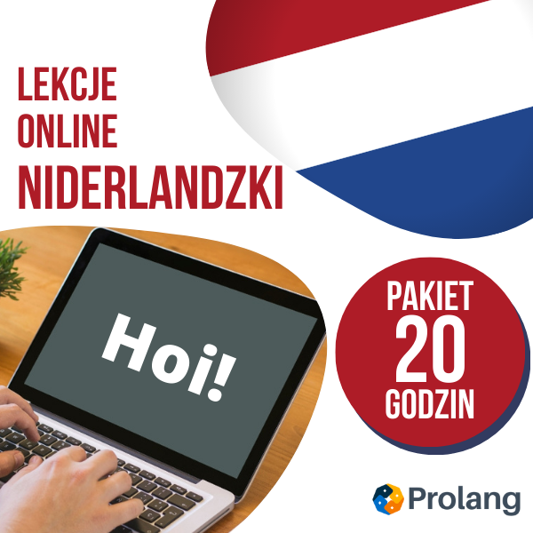 NIDERLANDZKI - Pakiet 20 indywidualnych godzin zajęć ONLINE (150zł / godz.)